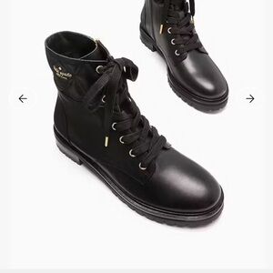 Kate Spade Women’s Black Lace-Up Billie Booties